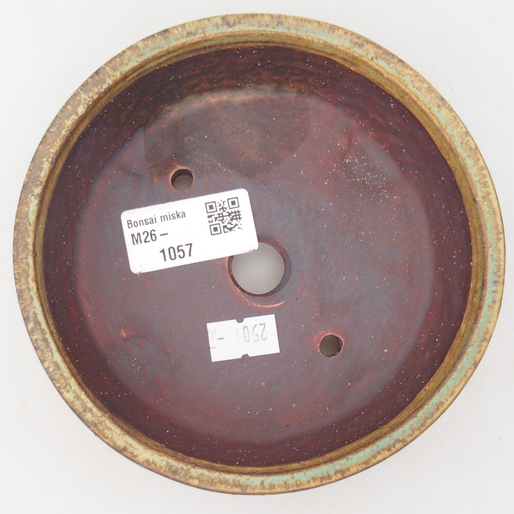 Keramická miska na bonsaje 13,5 x 13,5 x 4 cm, zelená