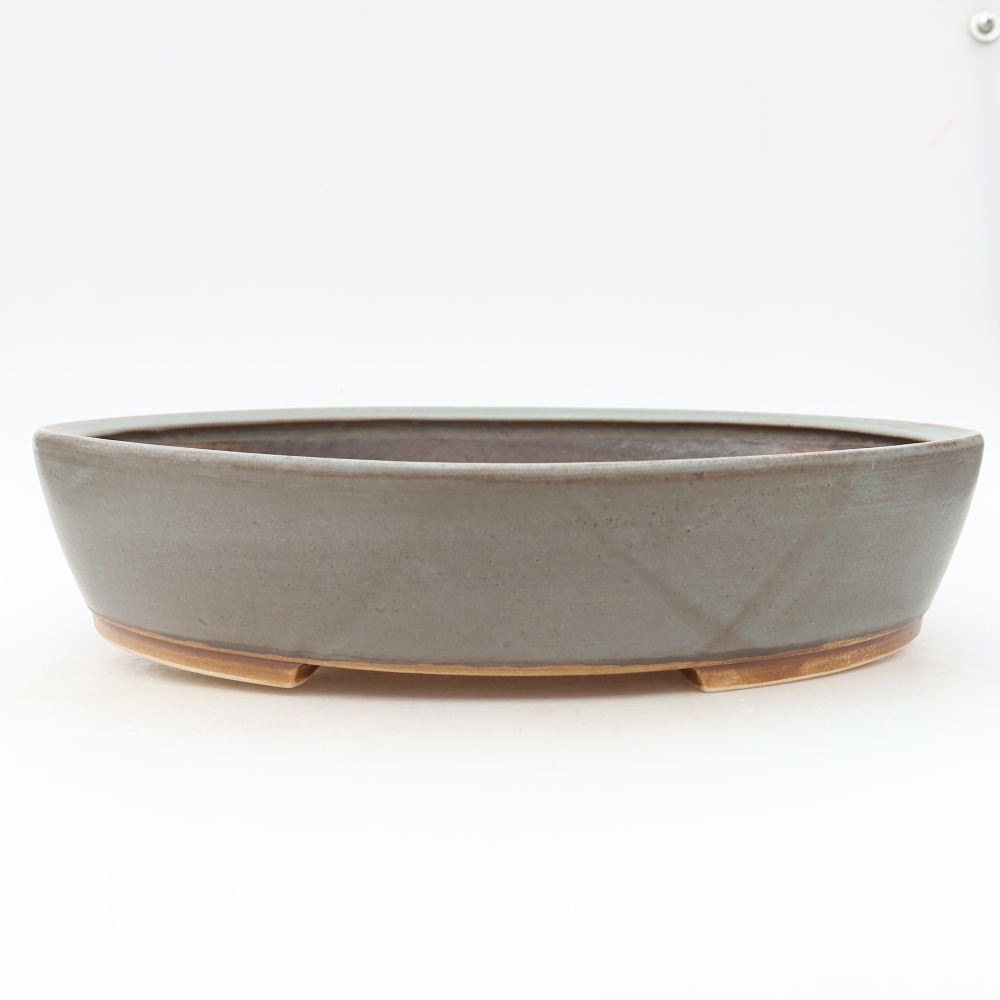 Keramická miska na bonsaje 32 x 28 x 6,5 cm, farba modrá