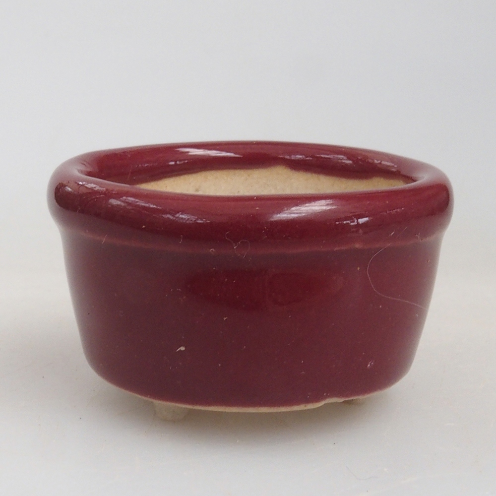 Mini bonsai miska 3,5 x 3,5 x 2 cm, farba vínová