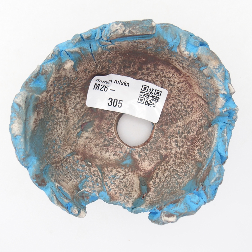 Keramická mušľa 9 x 9 x 6 cm , farba modrá