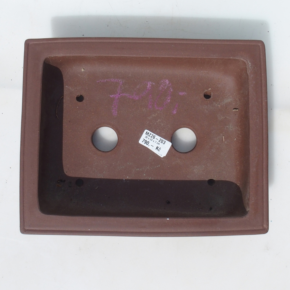 Miska na bonsaj 30 x 24 x 7 cm breza hnedá