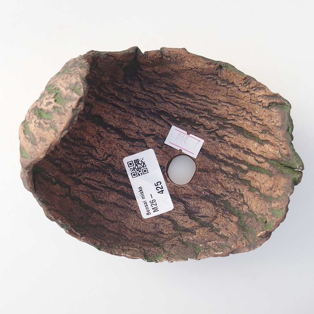 Keramická mušľa 13 x 12 x 12,5 cm , farba zelená