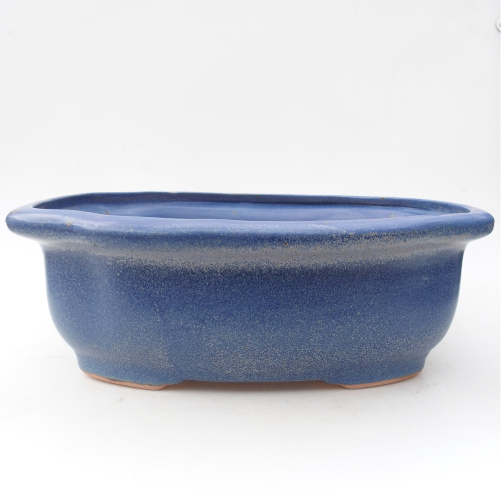 Keramická miska na bonsaje 30 x 25 x 10 cm, farba modrá