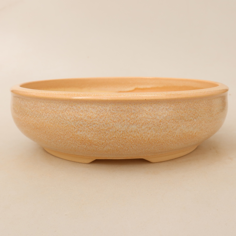 Keramická miska na bonsaje 22,5 x 22,5 x 6,5 cm, farba béžová