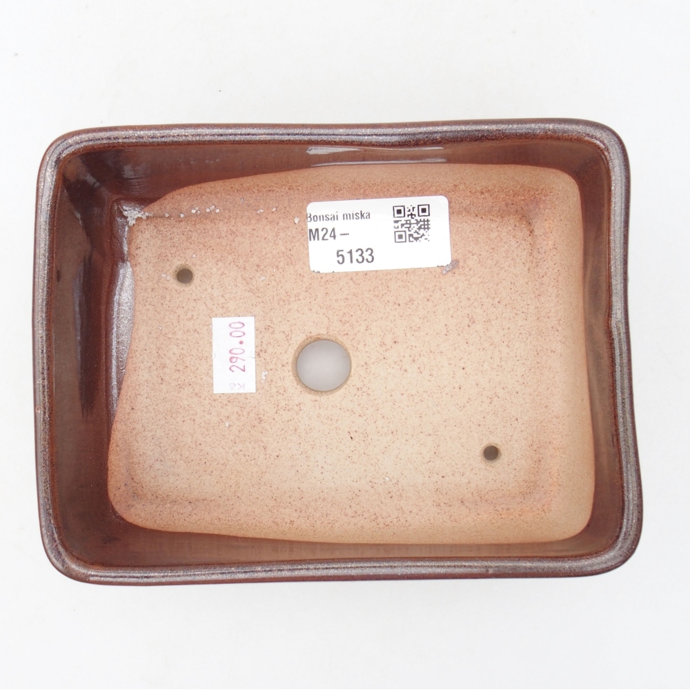 Keramická bonsai miska 15 x 11 x 5,5 cm, farba hnedá