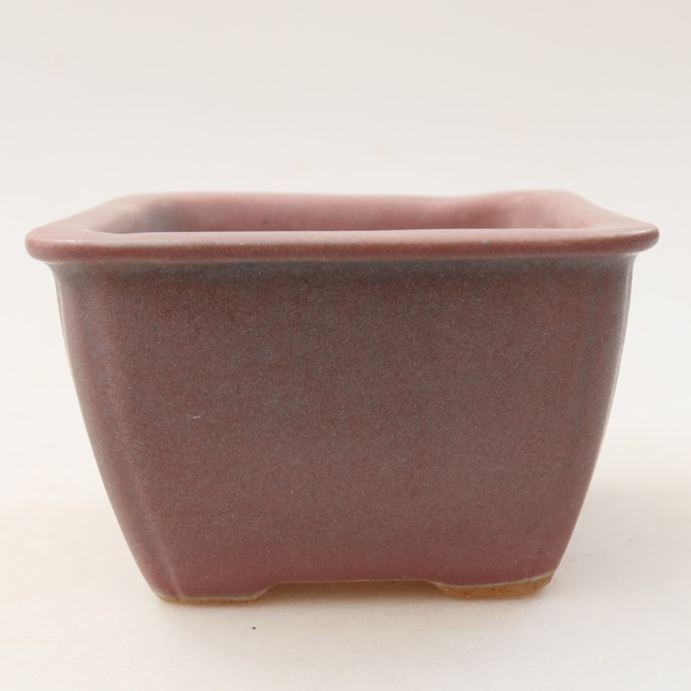 Keramická miska na bonsai 8,5 x 8,5 x 5,5 cm, farba fialová