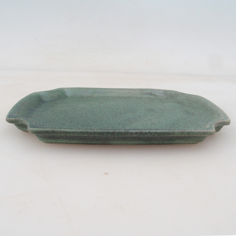 Keramická podmiska H01 - 11,5 x 8 x 0,5 cm - zelená
