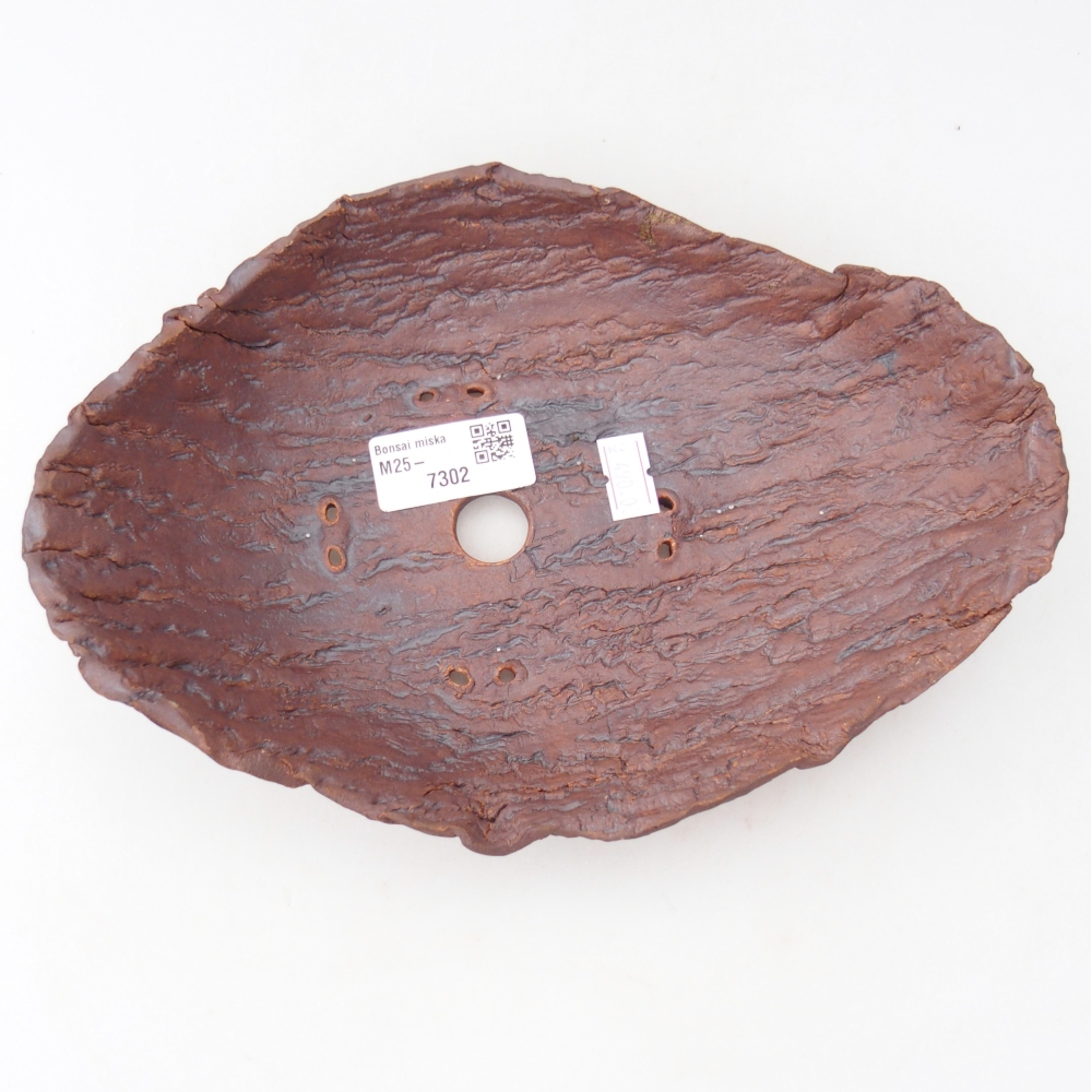 Keramická mušľa 23 x 16,5 x 6 cm , farba hnedá