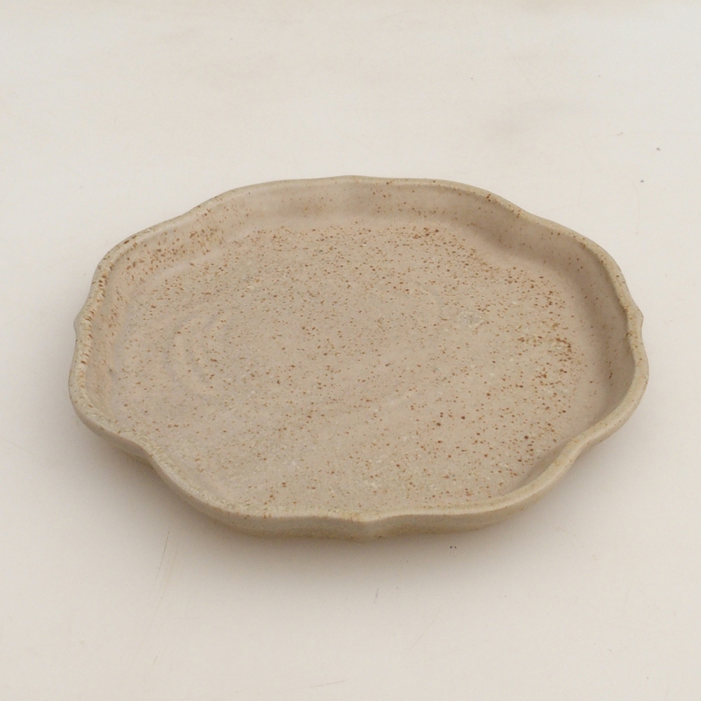 Keramická podmiska H06 - 14 x 14 x 1,5 cm - béžová