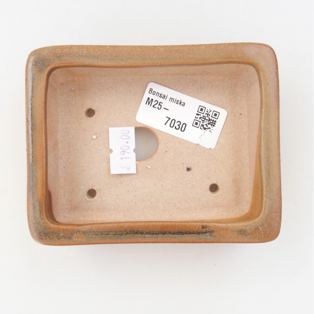 Keramická miska na bonsaje 11 x 8,5 x 3,5 cm, hnedá