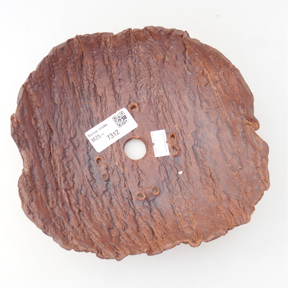 Keramická mušľa 19 x 18 x 5,5 cm , farba hnedá