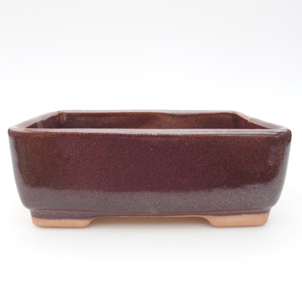 Keramická bonsai miska 15 x 11 x 5,5 cm, farba hnedá