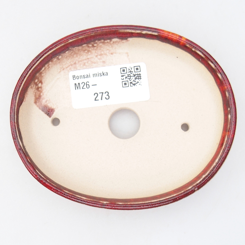 Mini bonsajová miska 11 x 9 x 2 cm, oranžová