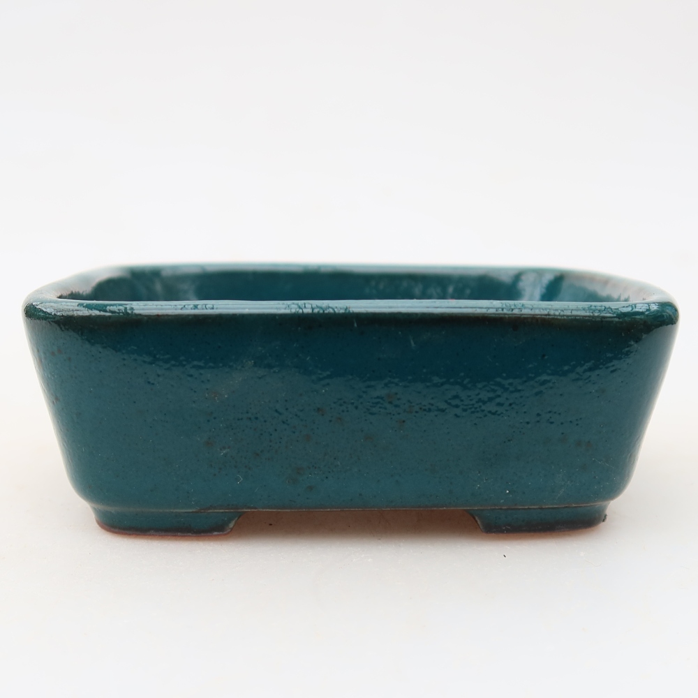 Keramická miska na bonsaje 10 x 8 x 3,5 cm, farba zelená