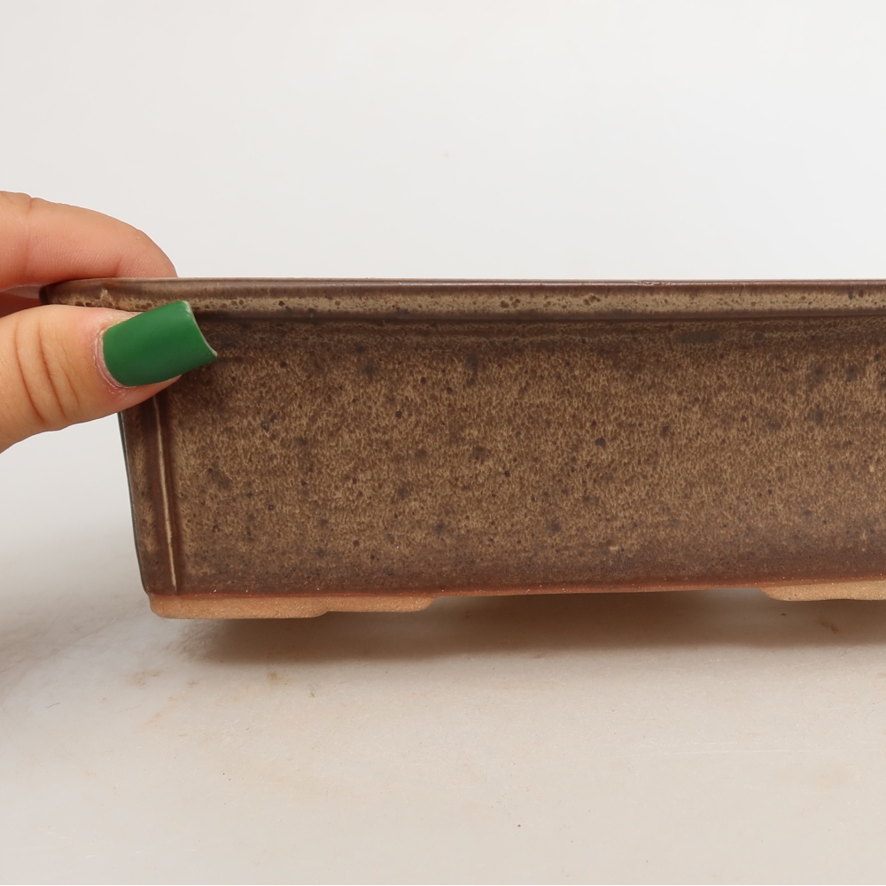 Keramická miska  20 x 15,5 x 5,5 cm, farba hnedá