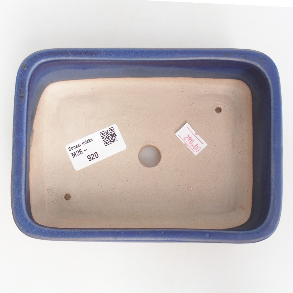 Keramická miska na bonsaje 16,5 x 12 x 5,5 cm, farba modrá