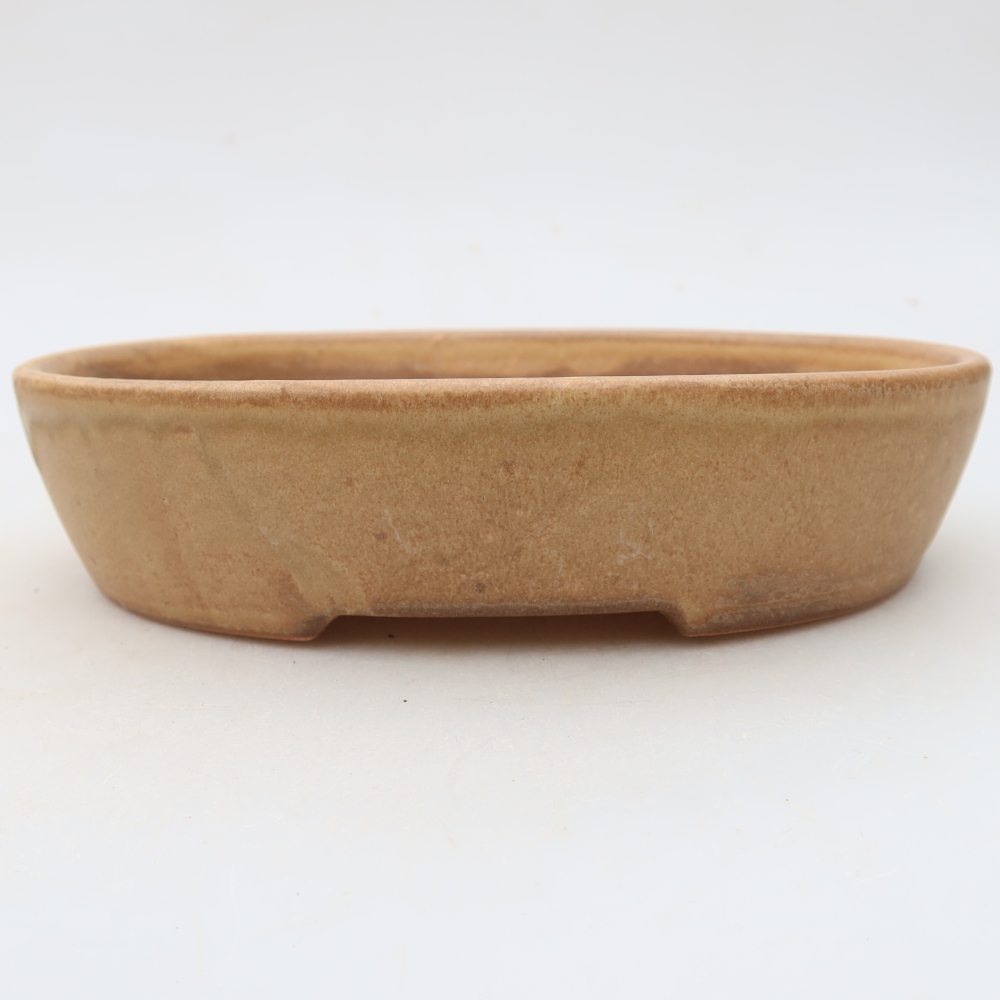Keramická miska na bonsaje 17 x 14 x 4 cm, farba béžová
