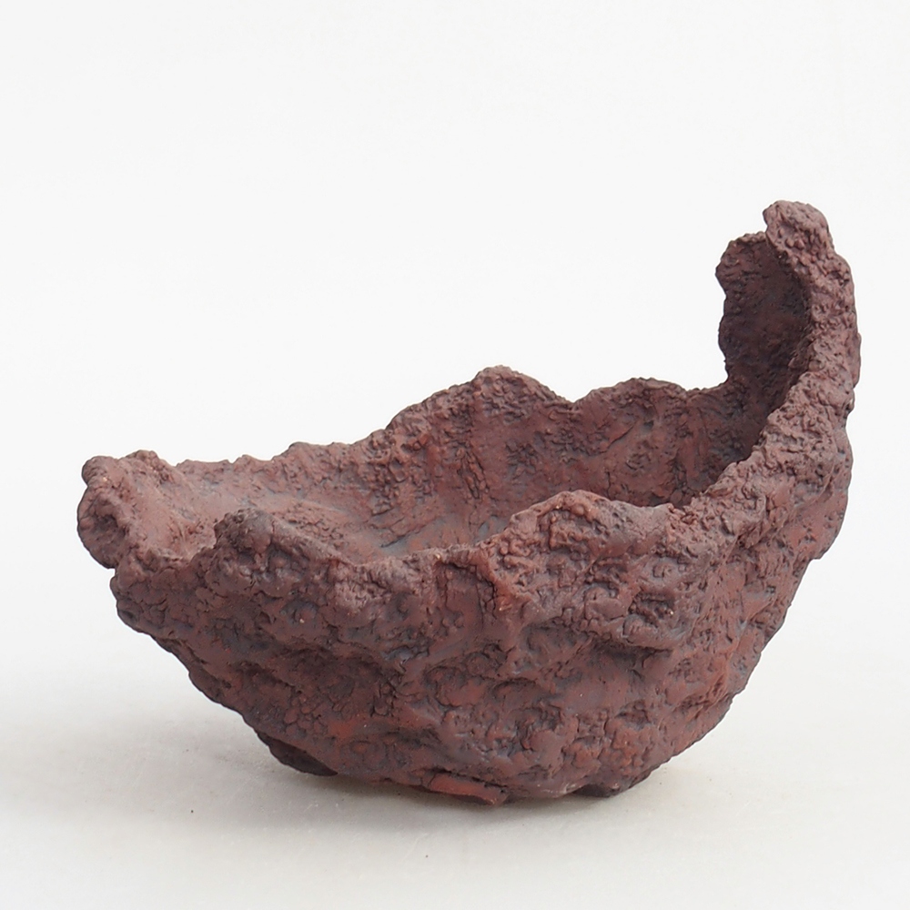 Keramická mušľa 13 x 11 x 12 cm , farba hnedá