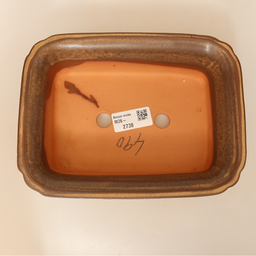 Keramická miska  20 x 15,5 x 5,5 cm, farba hnedá