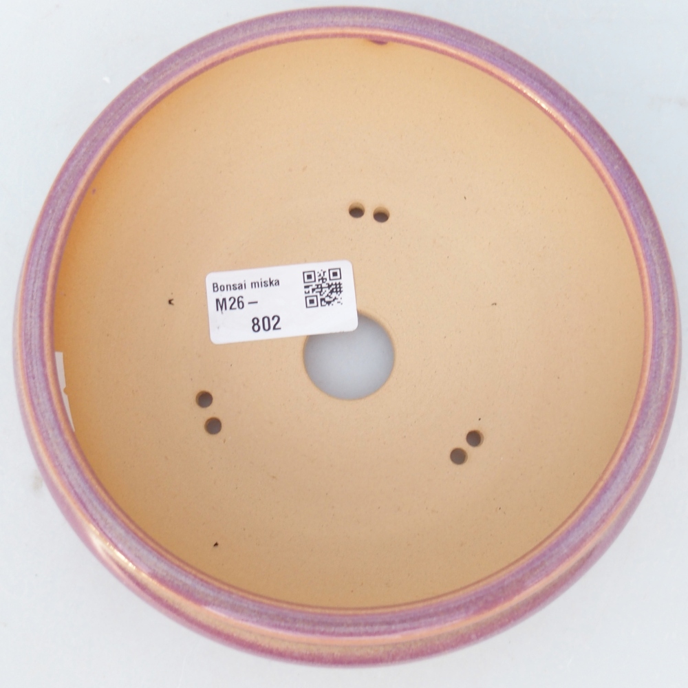 Keramická bonsajová miska 15 x 15 x 5,5 cm, farba fialová