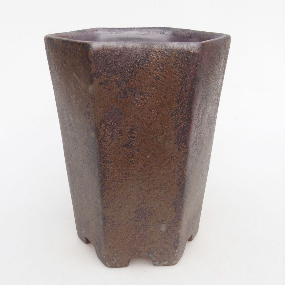 Keramická miska na bonsaje 12,5 x 11,5 x 16,5 cm, hnedá