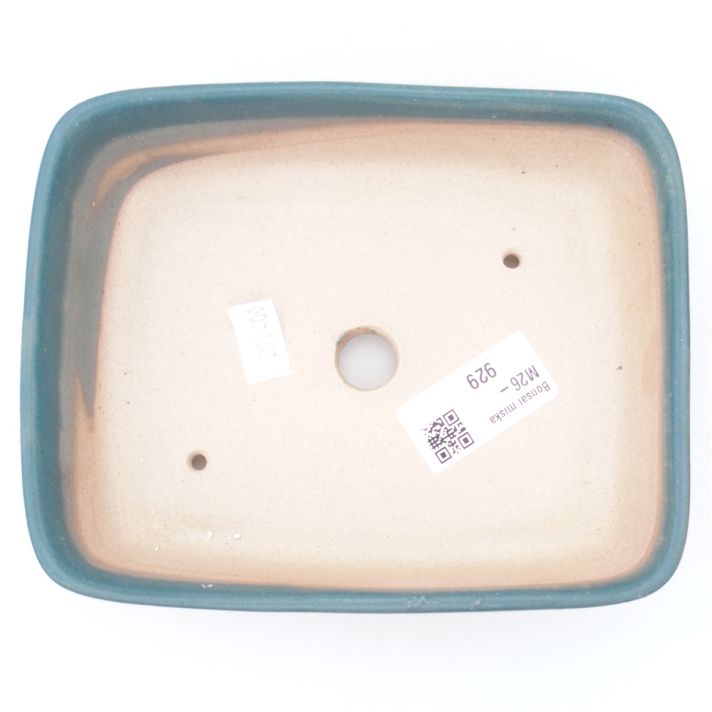 Keramická miska na bonsaje 15 x 12 x 4,5 cm, farba modrá