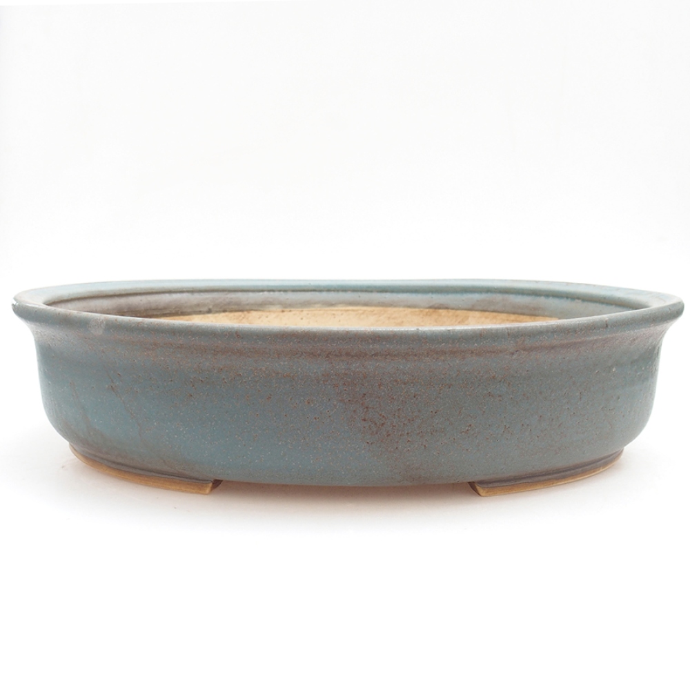 Keramická bonsai miska 32,5 x 28,5 x 7,5 cm, farba modra