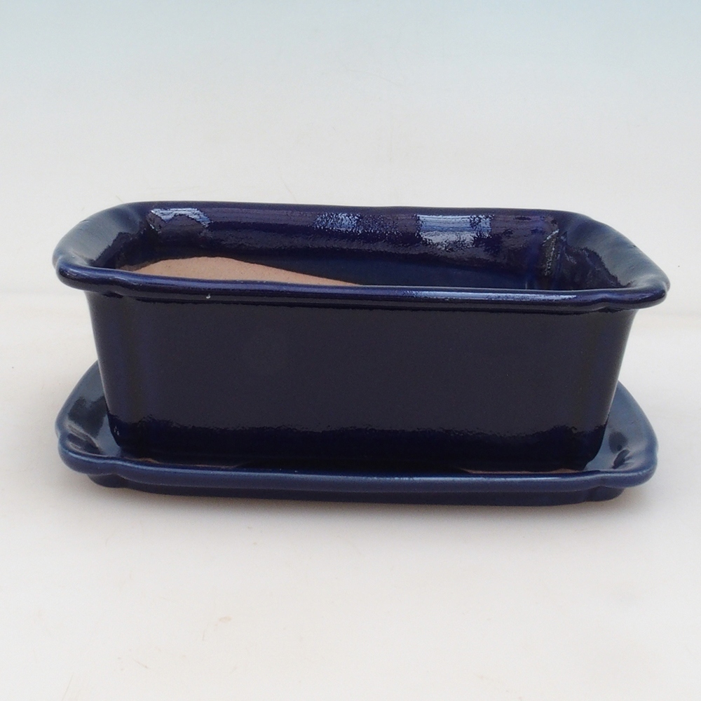Bonsai miska + podmiska H50 - modrá