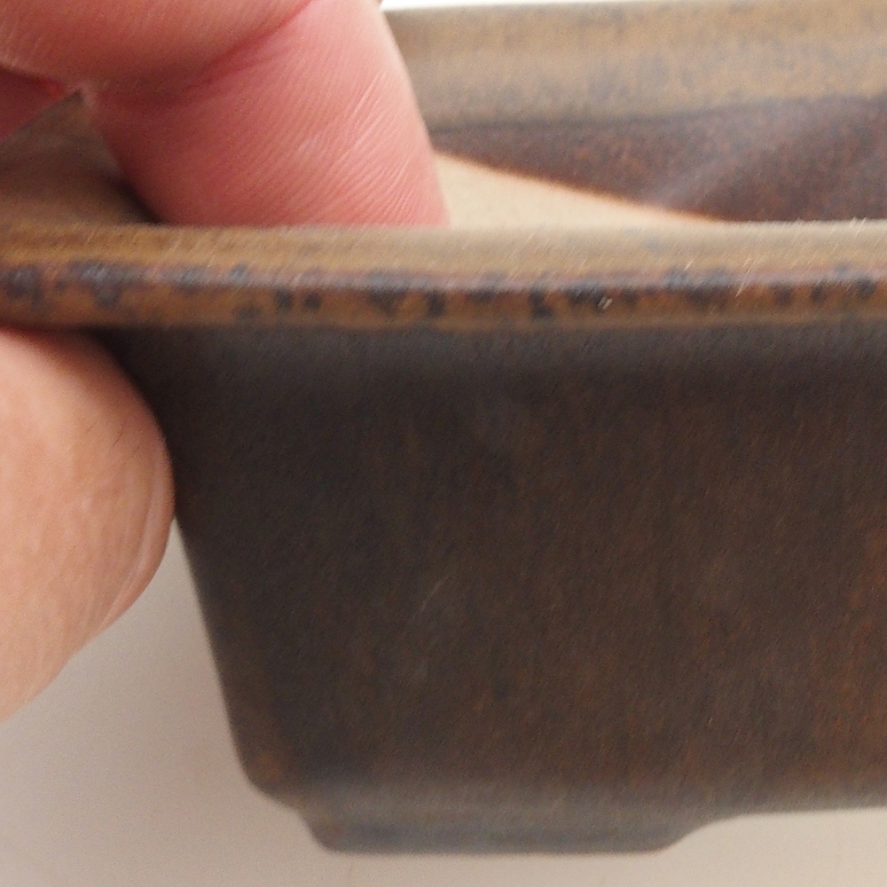 Bonsai miska H11 – 11,5 x 10 x 4 cm. - hnedá