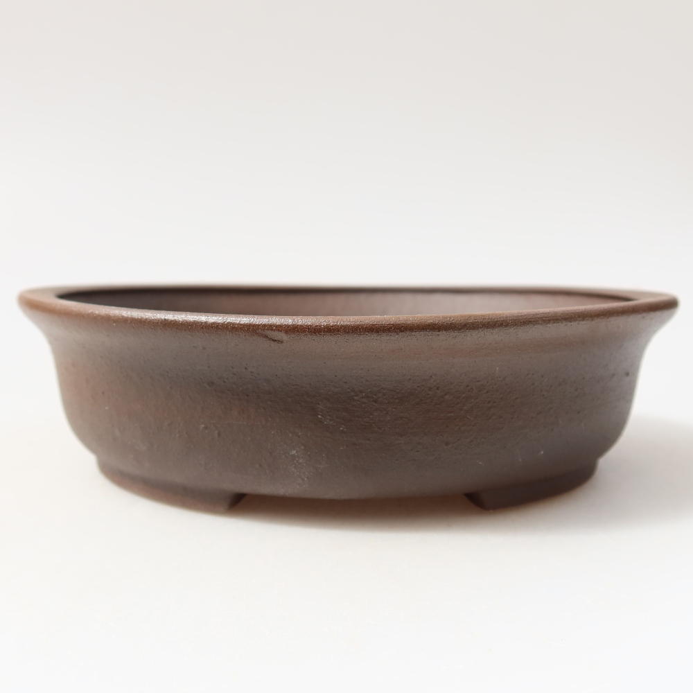 Keramická miska na bonsai 15,5 x 14,5 x 4 cm, farba hnedá