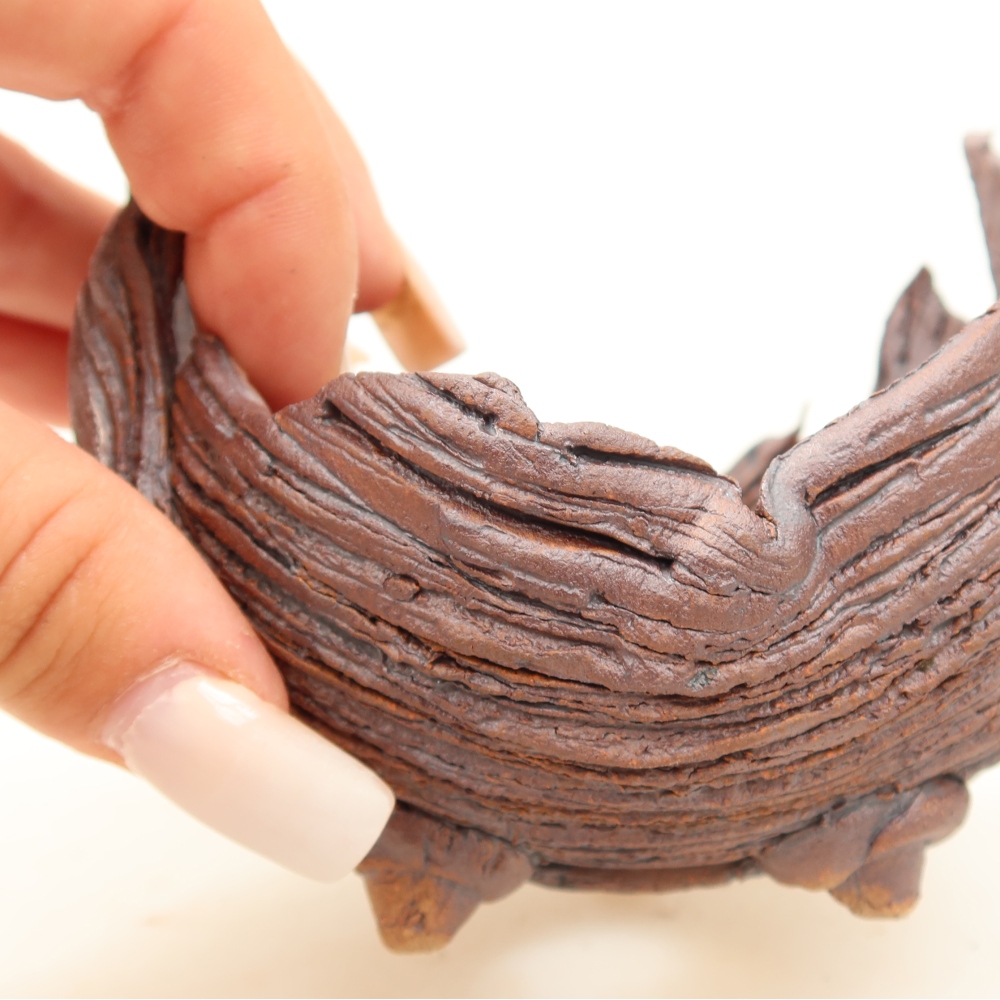 Keramická škrupina  9,5 x 8,5 x 8 cm, farba hnedá