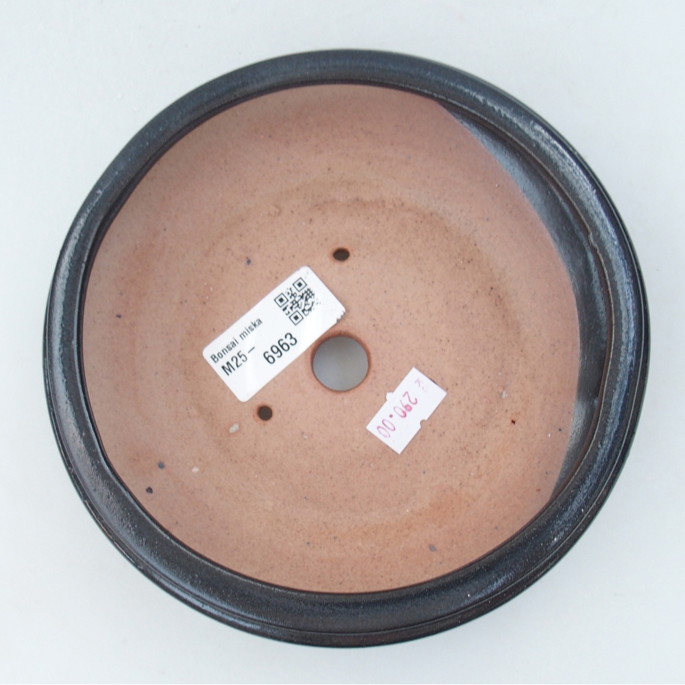 Keramická miska na bonsaje 15 x 15 x 5 cm, čierna