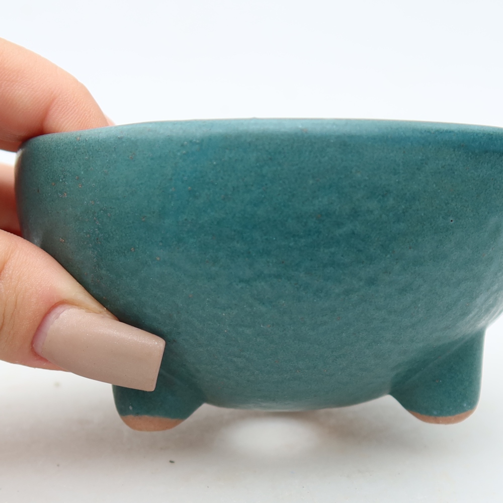 Keramická miska na bonsaje 10 x 10 x 5 cm, farba modrá