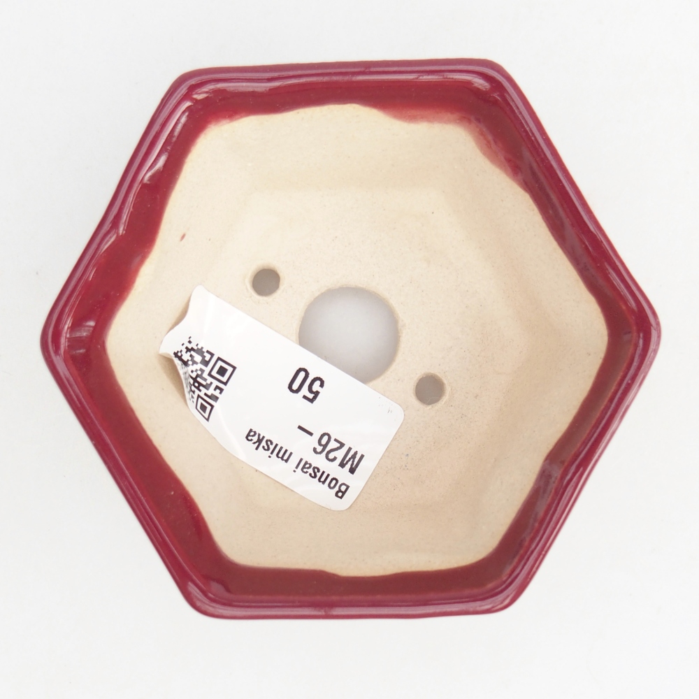 Mini bonsajová miska 8 x 7 x 4 cm, bordová