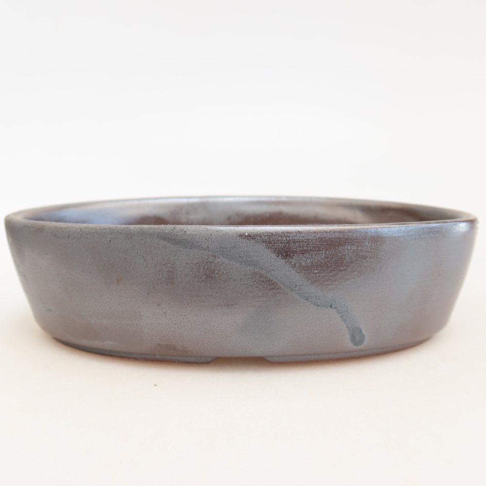 Keramická bonsajová miska 16,5 x 11,5 x 4,5 cm, farba kovu