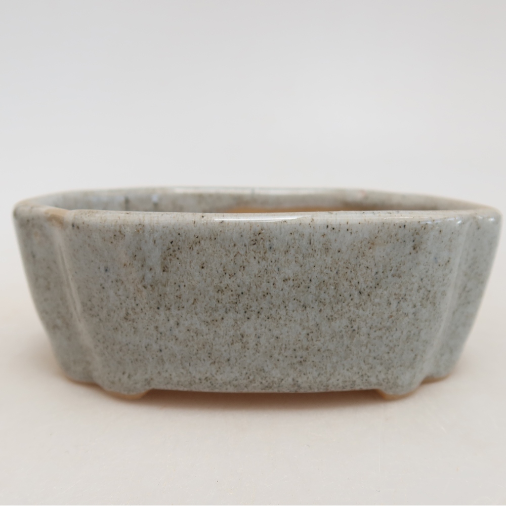 Keramická miska na bonsai 10,5 x 8 x 4 cm, farba sivá