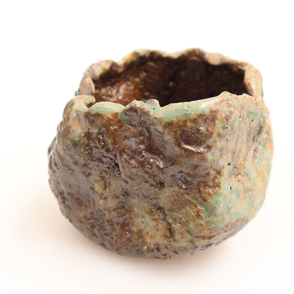 Keramická škrupina  6 x 5 x 6 cm, farba zelená