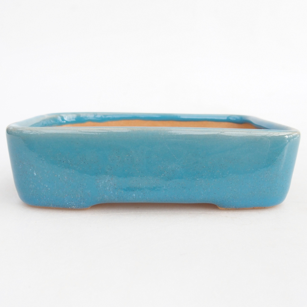 Keramická miska na bonsaje 12,5 x 9,5 x 3,5 cm, farba modrá