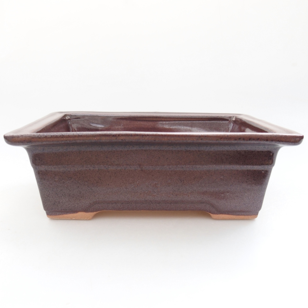Keramická bonsai miska 18,5 x 13 x 6,5 cm, farba hnedá
