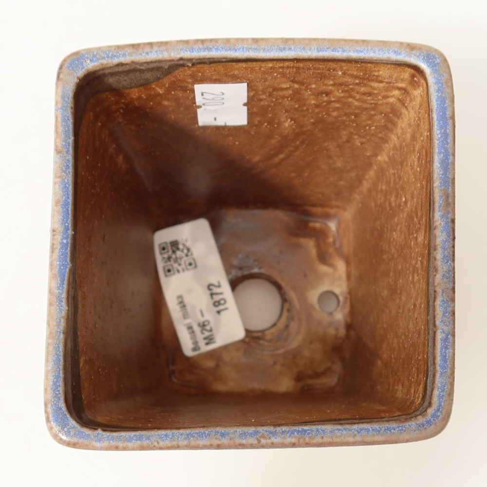 Keramická miska na bonsai 8,5 x 8,5 x 10,5 cm, farba modrá