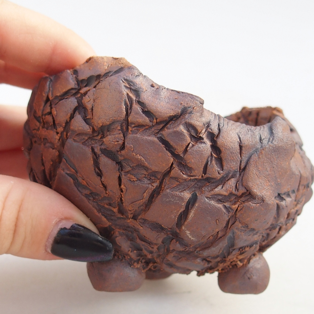 Keramická mušľa 8,5 x 8 x 6 cm , farba hnedá