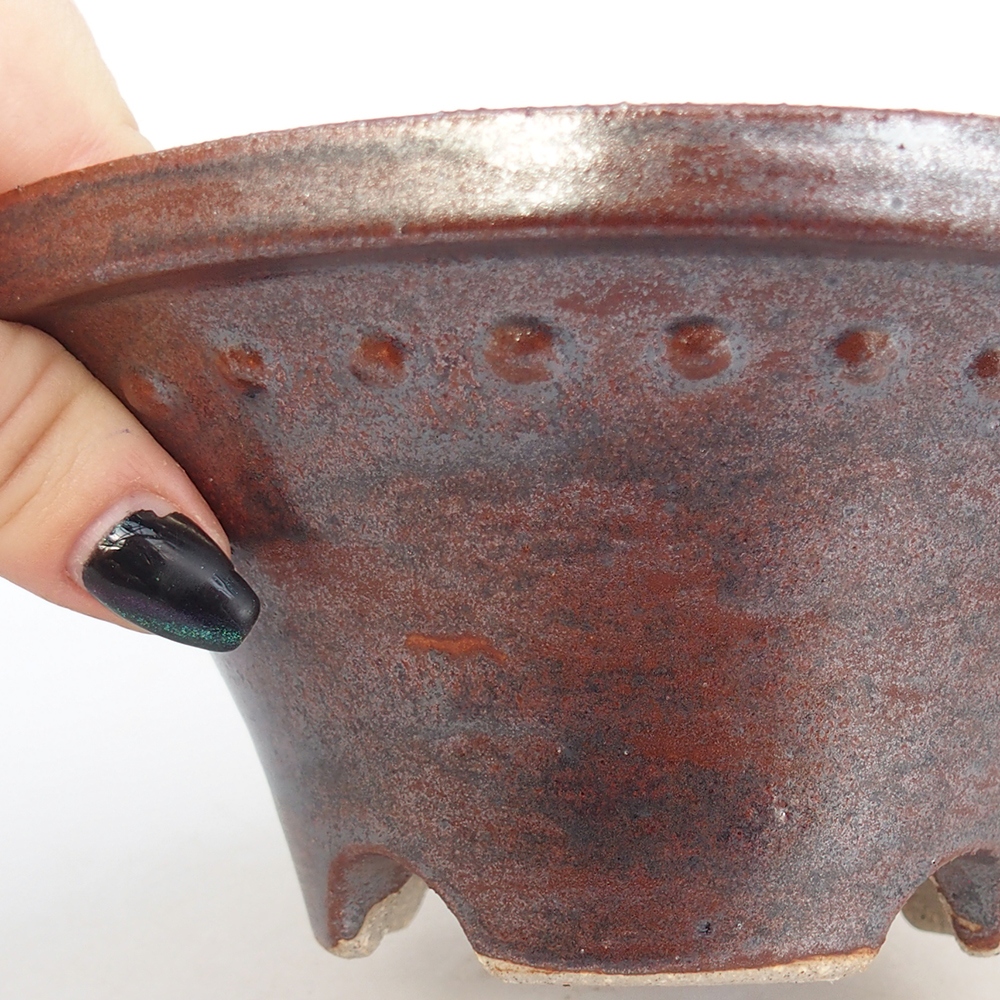 Keramická miska na bonsaje 16 x 16 x 7 cm, hnedá