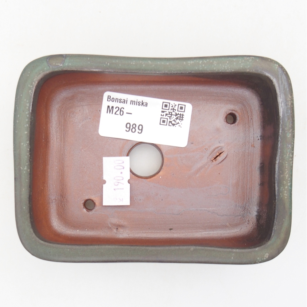 Keramická miska na bonsaje 11 x 8 x 3 cm, sivá