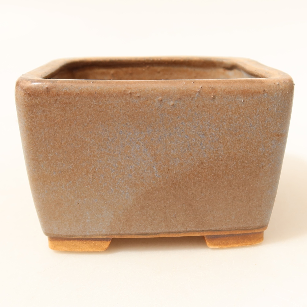 Keramická miska na bonsai 10,5 x 10,5 x 7 cm, farba modrá