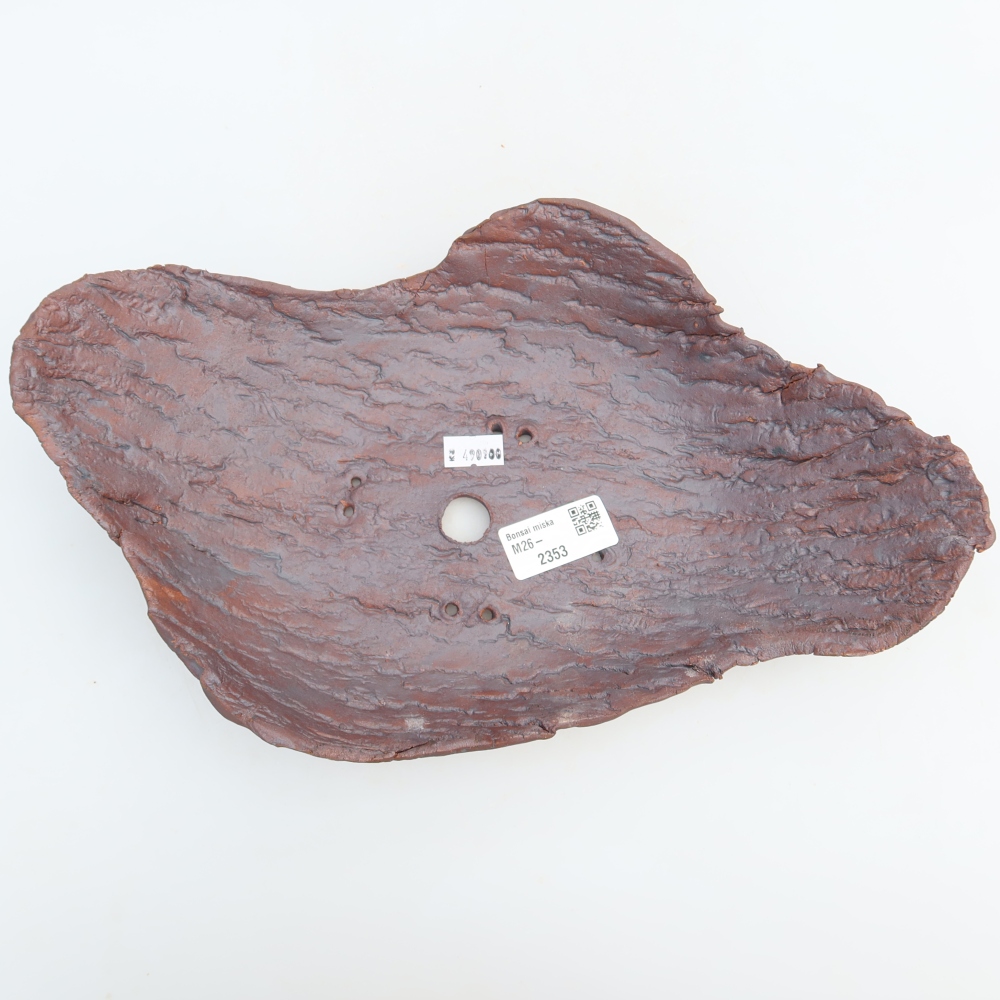 Keramická škrupina  31,5 x 19,5 x 7,5 cm, farba hnedá