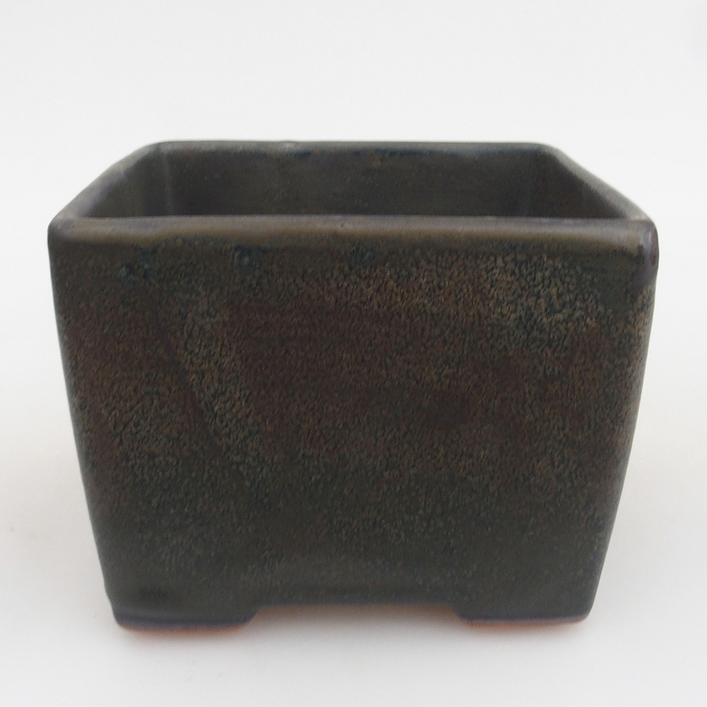 Keramická bonsai miska 11 x 11 x 8,5 cm, farba šedá