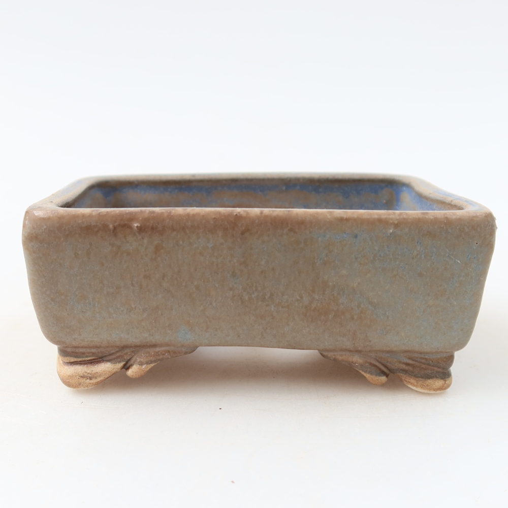 Keramická miska na bonsaje 10 x 8 x 4 cm, modrá farba