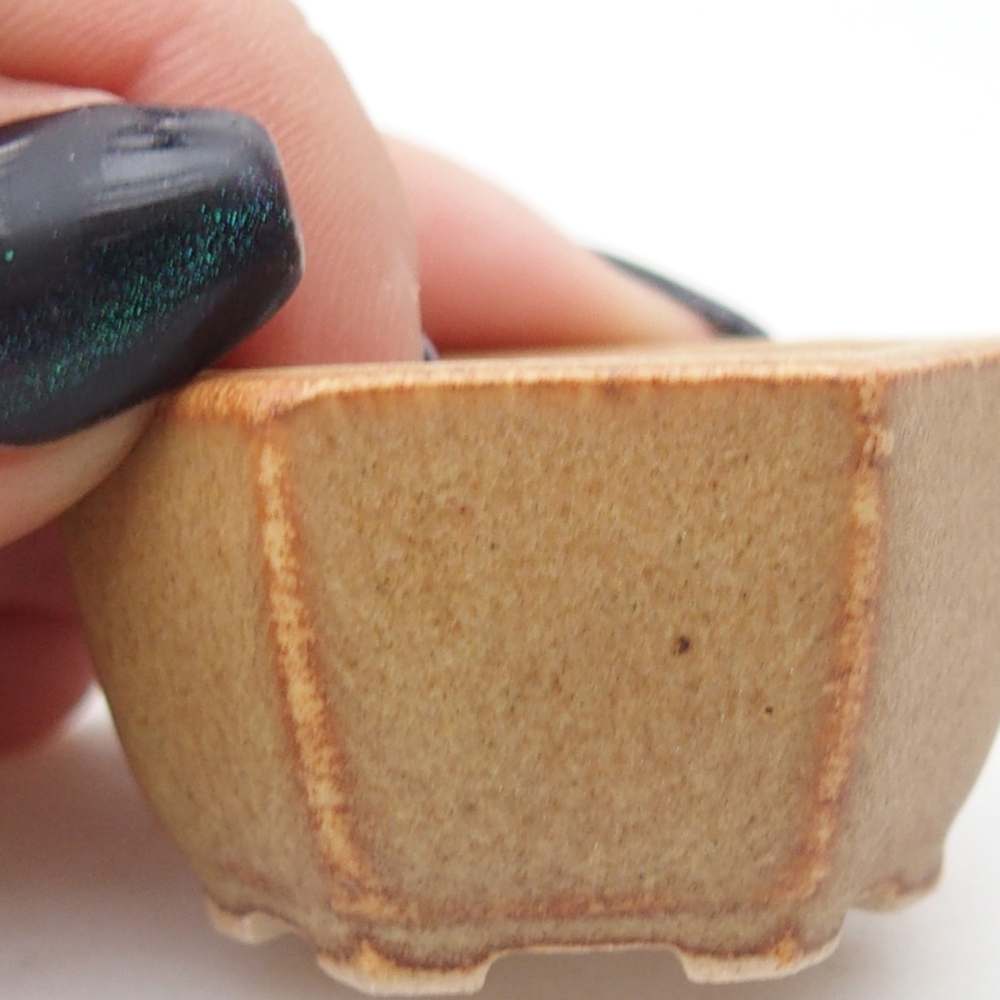 Mini bonsajová miska 4 x 3,5 x 2 cm, hnedá