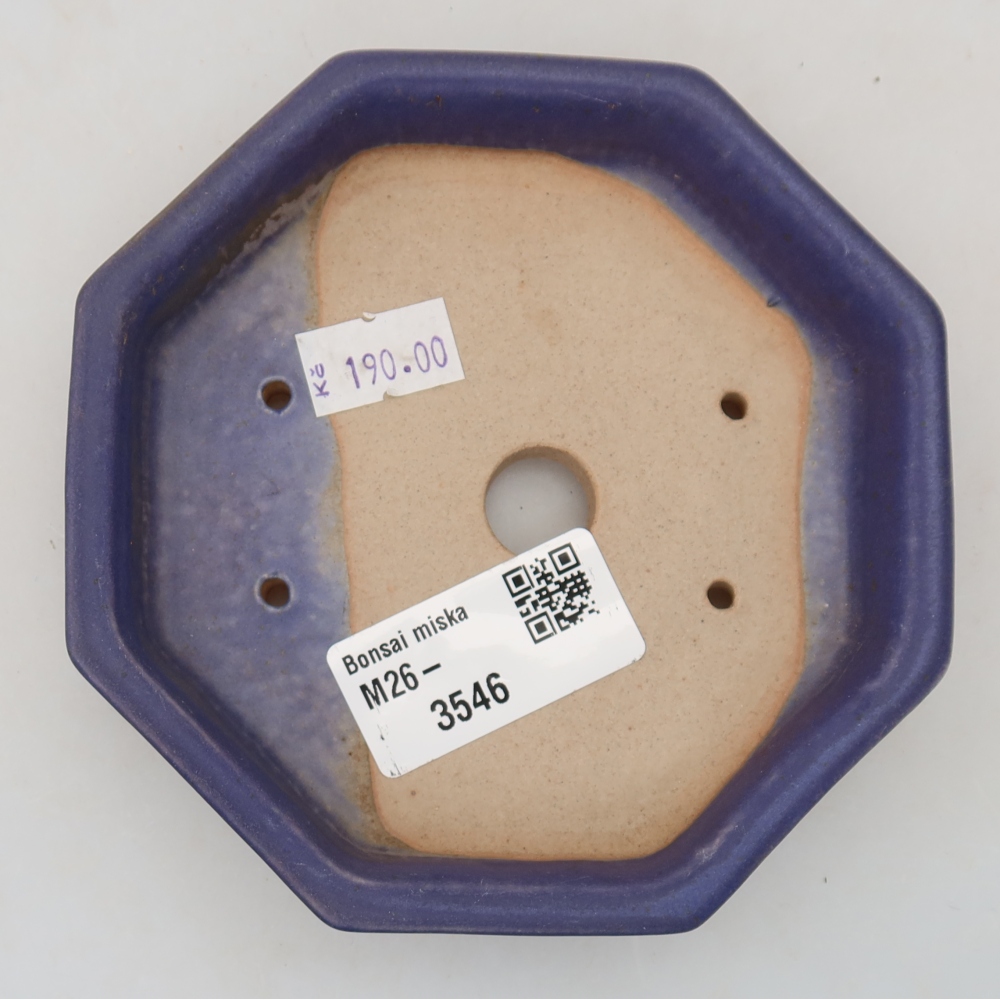 Keramická miska na bonsaje 11,5 × 11,5 × 2,5 cm, farba fialová