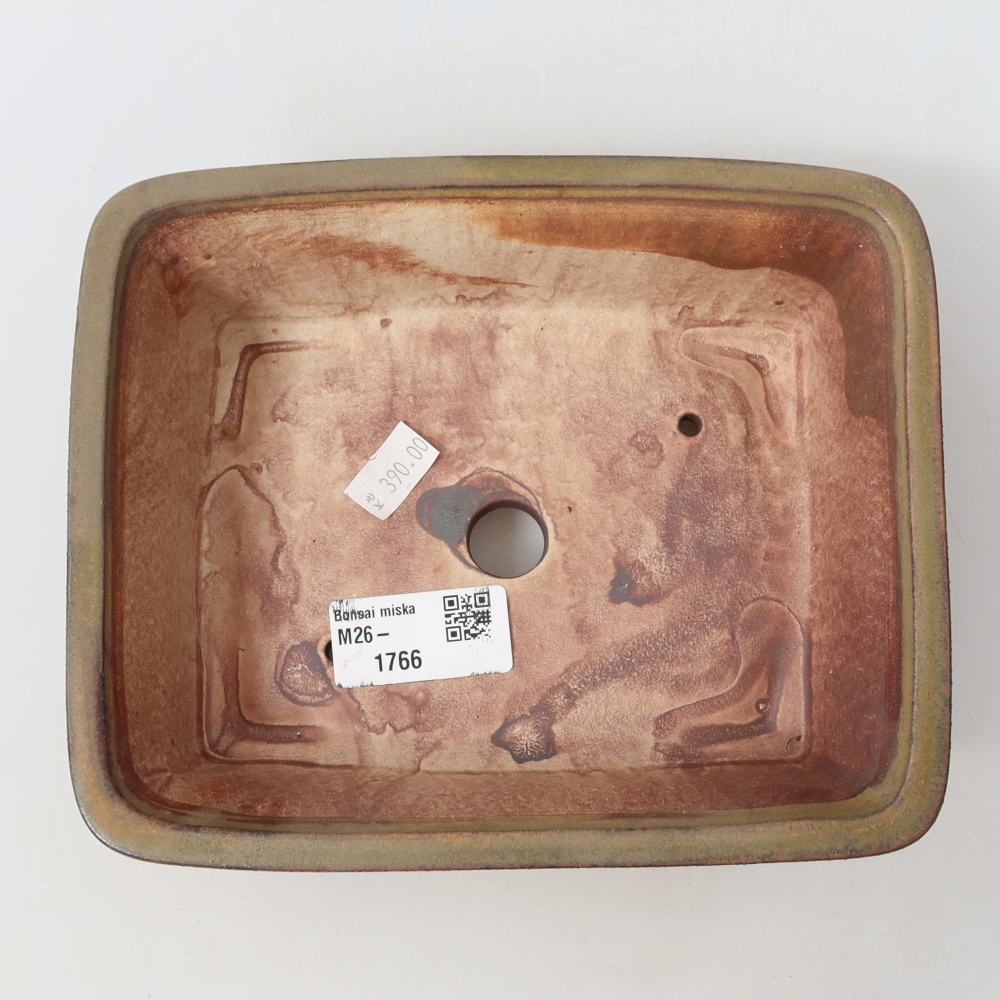 Keramická miska na bonsai 17,5 x 14,5 x 5,5 cm, farba hnedá